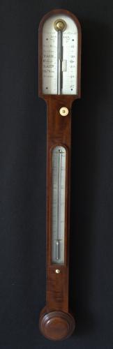 Richard Ebsworth - London. 19th Century mahogany Stick Barometer