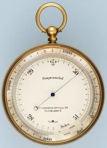 Large Gilt Aneroid Pocket Barometer