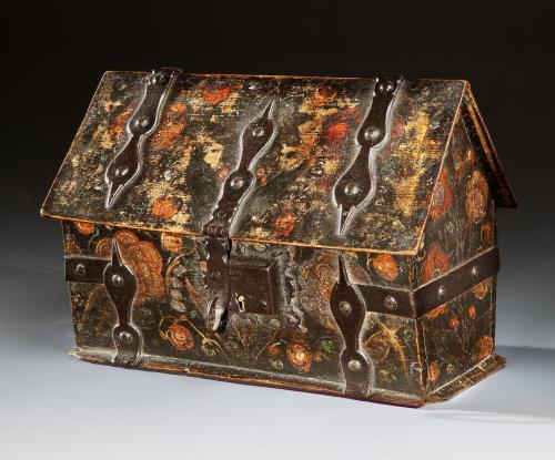 A mid-17th century, Swiss or German, polychrome casket from the Vivien Leigh Collection