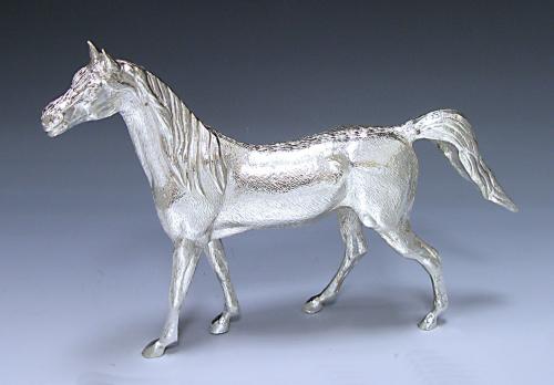 Silver Plate Model of a Horse