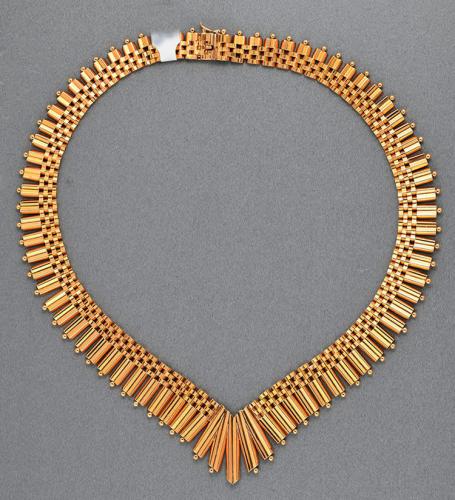 French 18ct gold wearable necklace, circa 1940