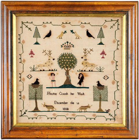 Early 19th Century Sampler, Worked by Hester Clarck in 1808