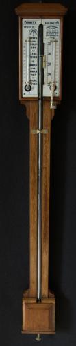 Negretti & Zambra - London. 19th Century oak-cased Farmer’s Barometer
