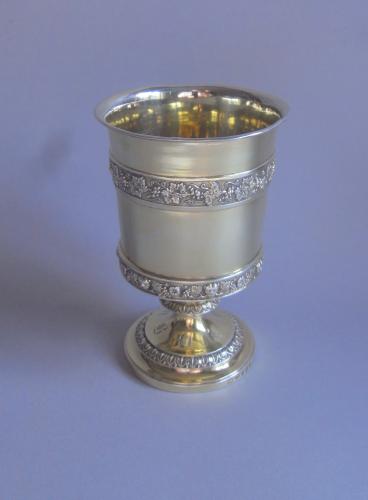 An Extremely Fine & Rare George III Silver Gilt Rummer