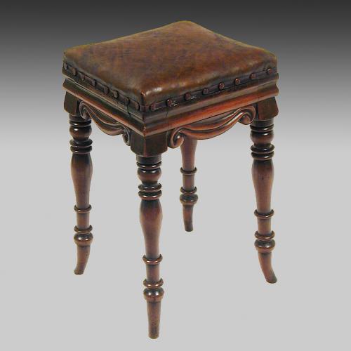 Antique 19th century mahogany high stool