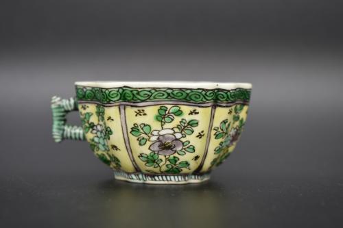A small sancai cup with handle