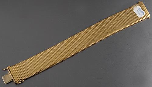 18ct gold fine flexible bracelet
