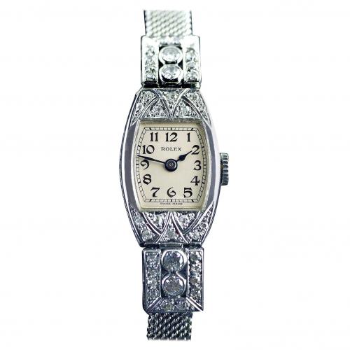 Rolex, Art Deco, 18ct White Gold, Diamond, Wristwatch, 1926