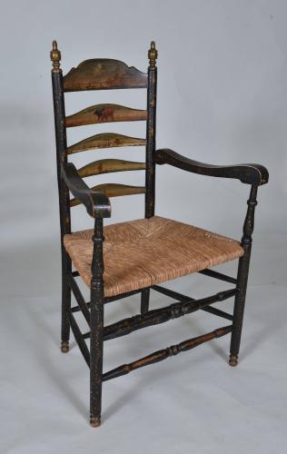 19th century Folk Art Painted Chair