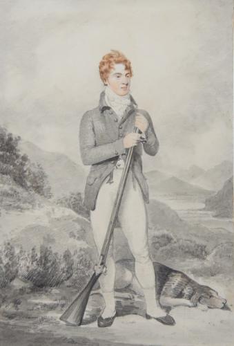 Portrait of Thomas Broadwood holding a gun, Henry Edridge, ARA (British, 1769–1821)