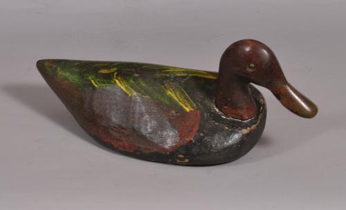 S/4031 Antique 19th Century Pine Decoy Duck