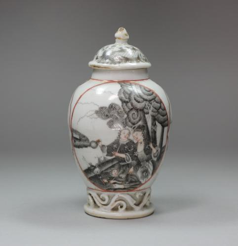 Chinese grisaille tea caddy, Qianlong (1736-95)