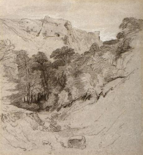 St Vincent's Rocks from Nightingale Valley, Clifton, Bristol, Samuel Jackson 1794-1869