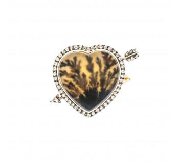 Faberge Heart Brooch