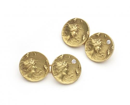 Art Nouveau Gold Cufflinks