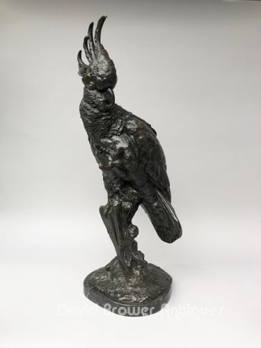 A Kraas foundry bronze of a cockatoo dated 1926 by Anton Buschelberger