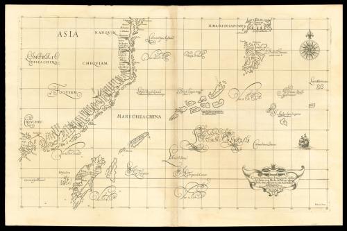 Dudley's rare chart of the Chinese coast from Taiwan to Japan