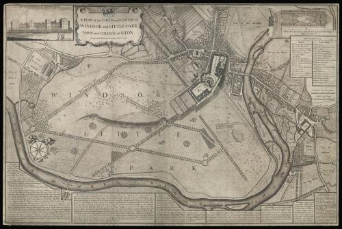 Rare eighteenth century plan of Eton