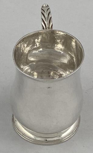 Walter Brind Georgian silver mug tankard 1766