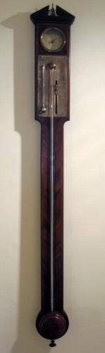 Georgian mahogany stick barometer, circa 1790 by Watkins