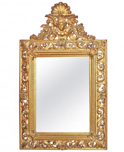 Mid 19th Century Italian Giltwood & Gesso Wall Mirror