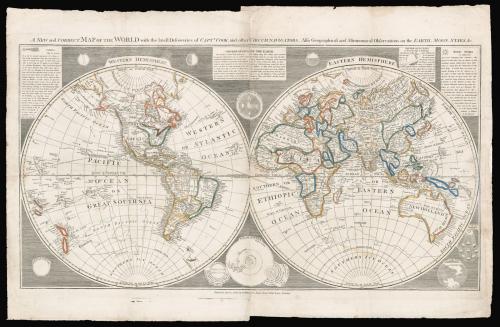 Unrecorded state of William West's two sheet world map