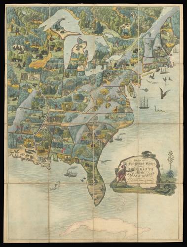 One of the earliest game maps featuring the United States