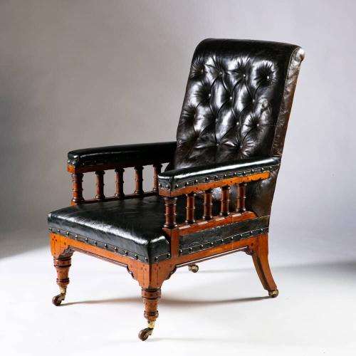 An Arts and Crafts Library Chair Attributed to Charles Bevan