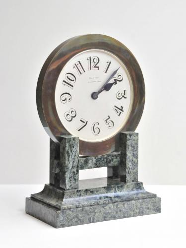 Art Deco Marble and Bronze Clock