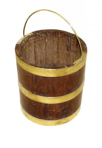 Georgian Mahogany & Brass Bound Bucket