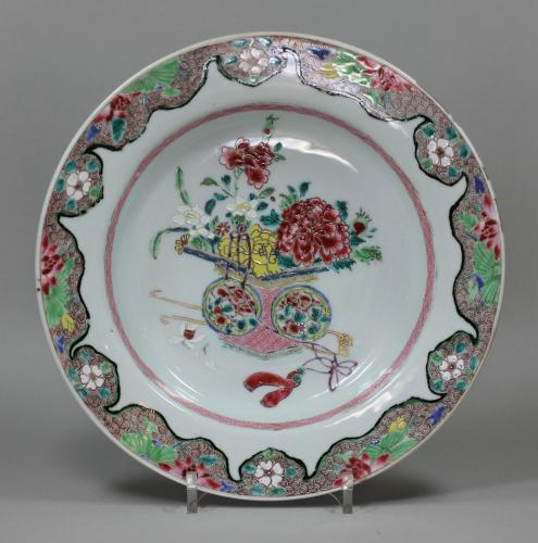 Chinese famille-rose soup plate, Yongzheng (1723-1735)