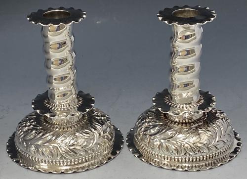 George Fox silver candlesticks 1880