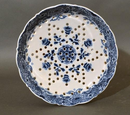 Dutch Delft Blue & White Cress Dish Tichelaar, Makkum, Circa 1890