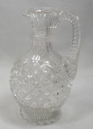 crystal glass pint size jug Stevens & Williams, English circa 1880