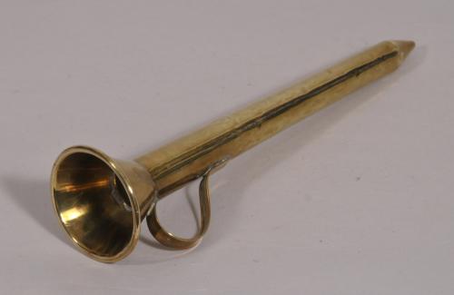 S/4298 Antique 19th Century Brass Candle Mould