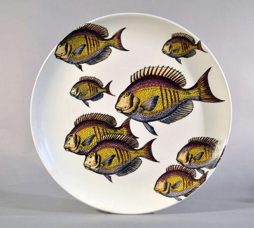 Piero Fornasetti Fish Plate, #6, Circa 1960