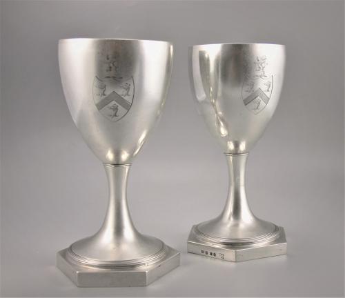 George III Sterling Silver Goblets by Urquhart & Hart. London 1798