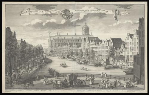 View along the Nieuwezijds Voorburgwal, with the rear of the Koninklijk Paleis