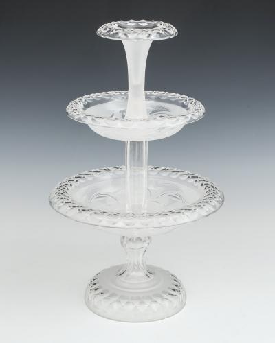 A Cut and Engraved Victorian Sweet Stand