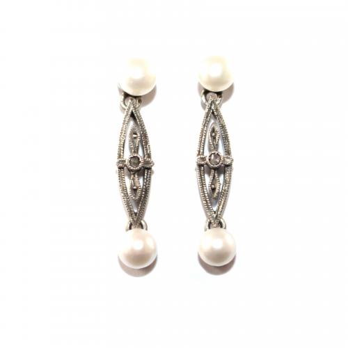 Victorian Natural Pearl Drop Earrings c.1900