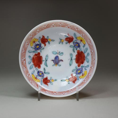 German milk glass saucer, 18th century