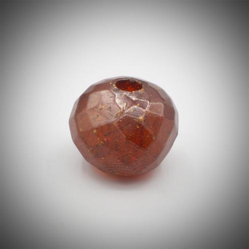 Large Early faceted Amber Ojime