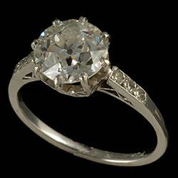 Edwardian diamond single stone ring, circa 1910