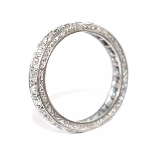 Art Deco Oldcut Diamond Full Eternity Ring c.1935 Size O