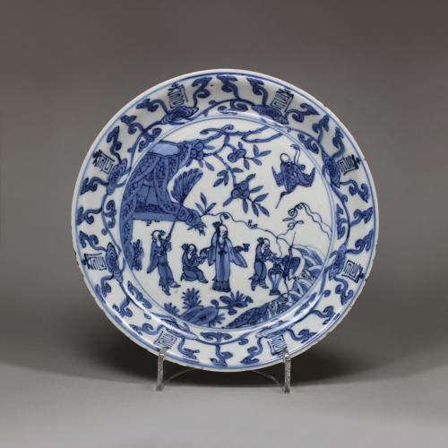 Chinese blue and white dish, Wanli period (1573-1619)