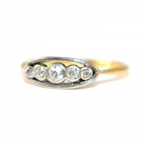 Edwardian Diamond 5-stone Ring c.1910