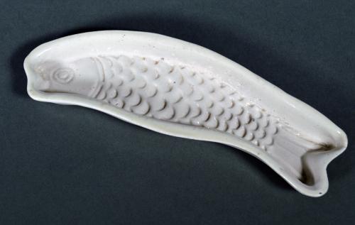 Salt-glazed Stoneware Press-moulded Small Confectionary mold in the form of a Fish,  Circa 1750-65