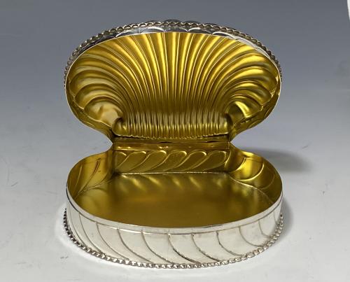 Victorian silver shell box 1891 Horton and Allday 