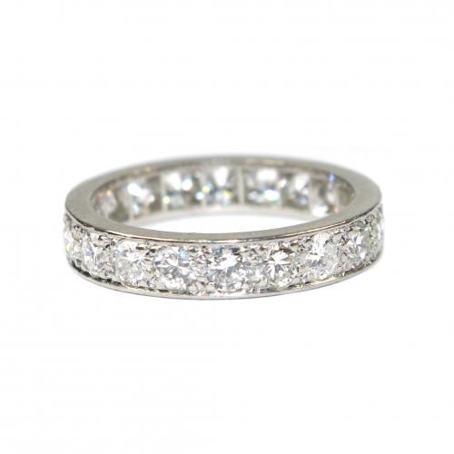 Art Deco Diamond Eternity Ring c.1940 - size J 1/2