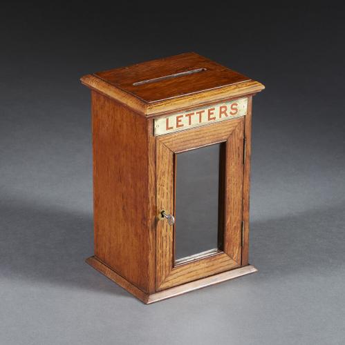 A 19th Century Oak Letter Box